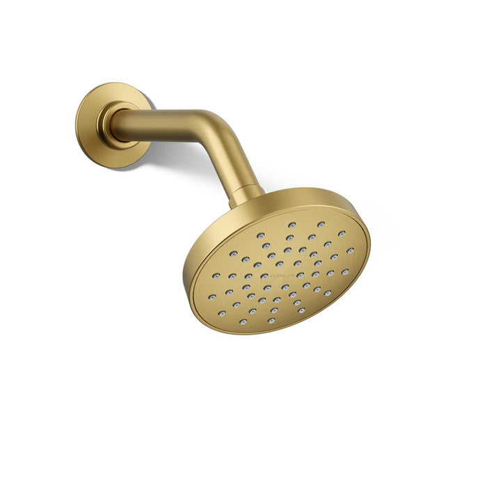 KOHLER K-33641-G Elate Single-function showerhead, 1.75 gpm, vibrant brushed moderne brass - view 3