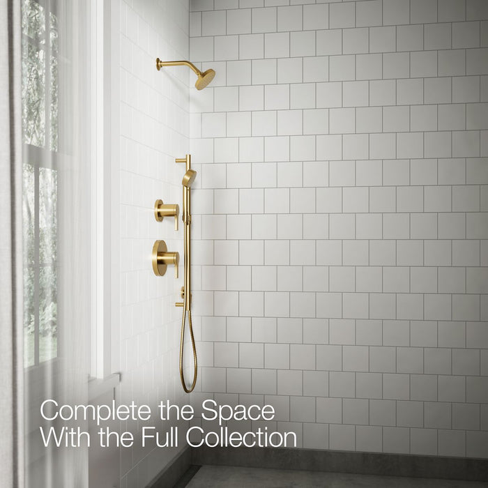 KOHLER K-33641-G Elate Single-function showerhead, 1.75 gpm, vibrant brushed moderne brass - view 4