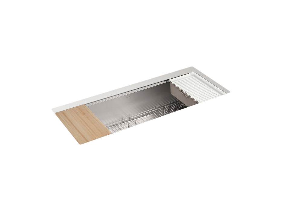 KOHLER K-33665-PC Strive 44" undermount single-bowl workstation kitchen sink