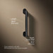 3/4 view of product with dimensions
