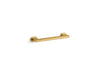 KOHLER K-33676 Belay 12" grab bar, vibrant brushed moderne brass