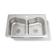 KOHLER K-3369-1 Staccato 33" top-mount double-bowl kitchen sink, stainless steel