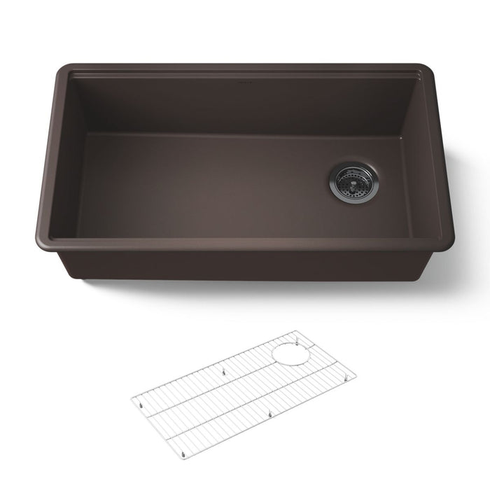 KOHLER K-33710 Billings 32-1/2" undermount single-bowl kitchen sink, matte brown - view 5