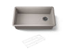 KOHLER K-33710 Billings 32-1/2" undermount single-bowl kitchen sink, matte taupe