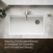 KOHLER K-33710 Billings 32-1/2" undermount single-bowl kitchen sink, matte white - view 3