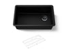 KOHLER K-33712 Billings 29" undermount single-bowl kitchen sink, matte black