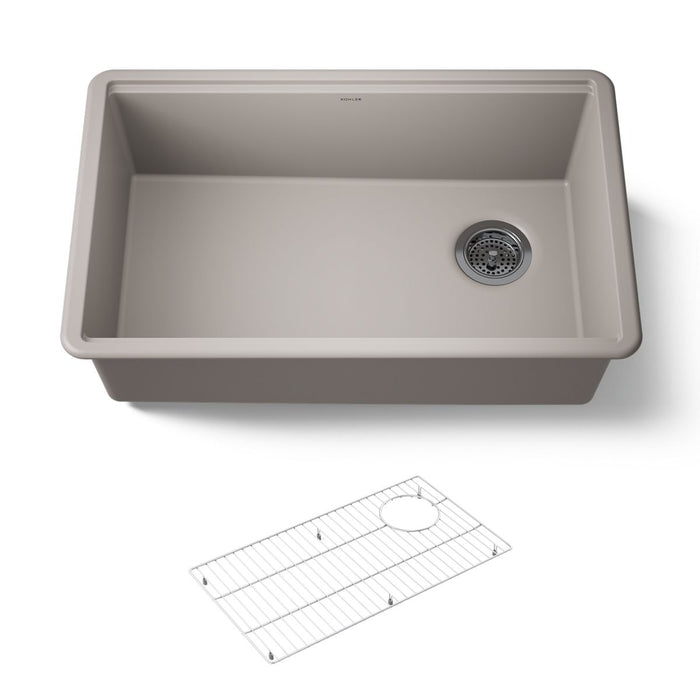 KOHLER K-33712 Billings 29" undermount single-bowl kitchen sink, matte taupe - view 5