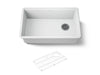 KOHLER K-33712 Billings 29" undermount single-bowl kitchen sink, matte white