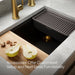 KOHLER K-33712-PC Billings 29" undermount single-bowl workstation kitchen sink, matte black - view 5
