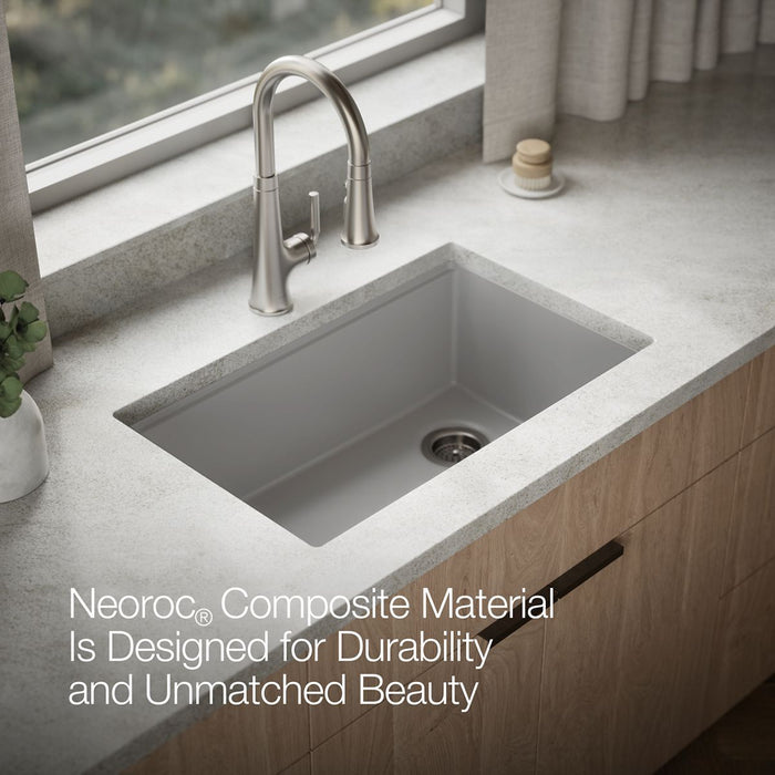 KOHLER K-33712-PC Billings 29" undermount single-bowl workstation kitchen sink, matte grey - view 4