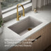 KOHLER K-33712-PC Billings 29" undermount single-bowl workstation kitchen sink, matte taupe - view 4