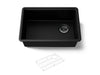 KOHLER K-33713 Billings 27" undermount single-bowl kitchen sink, matte black