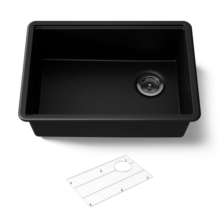 KOHLER K-33713 Billings 27" undermount single-bowl kitchen sink, matte black - view 5