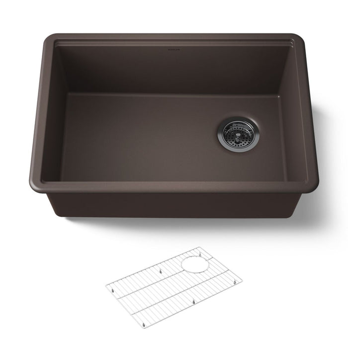 KOHLER K-33713 Billings 27" undermount single-bowl kitchen sink, matte brown - view 4