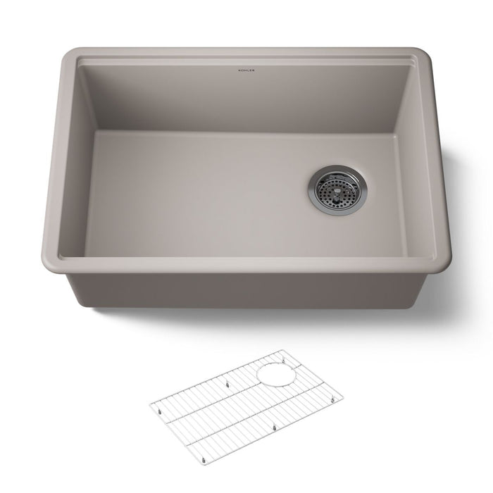 KOHLER K-33713 Billings 27" undermount single-bowl kitchen sink, matte taupe - view 4