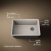 KOHLER K-33713 Billings 27" undermount single-bowl kitchen sink, matte taupe - view 5