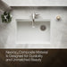 KOHLER K-33713 Billings 27" undermount single-bowl kitchen sink, matte white - view 4