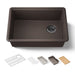 KOHLER K-33713-PC Billings 27" undermount single-bowl workstation kitchen sink, matte brown - view 3