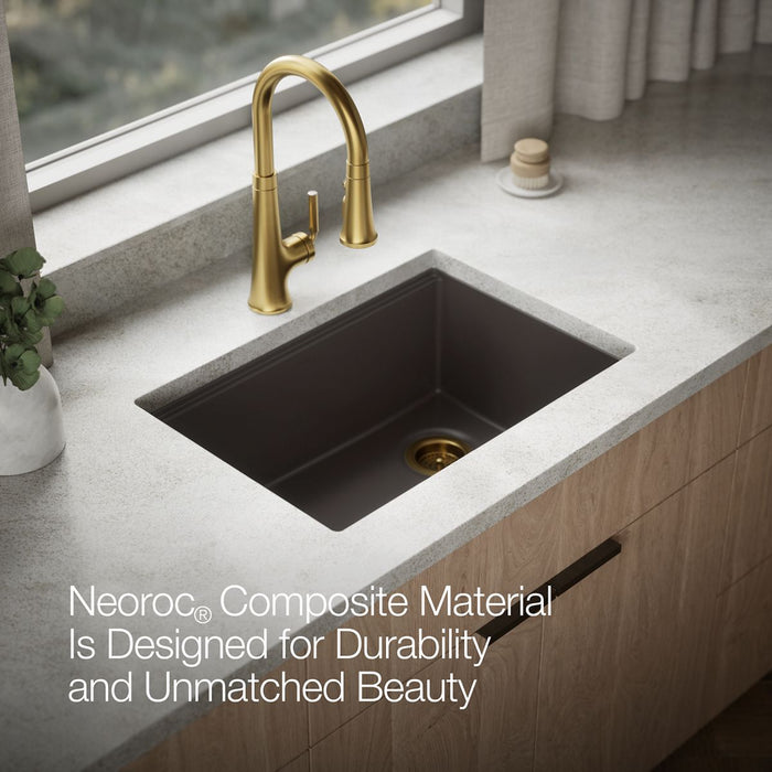 KOHLER K-33713-PC Billings 27" undermount single-bowl workstation kitchen sink, matte brown - view 5