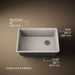 KOHLER K-33713-PC Billings 27" undermount single-bowl workstation kitchen sink, matte taupe - view 3
