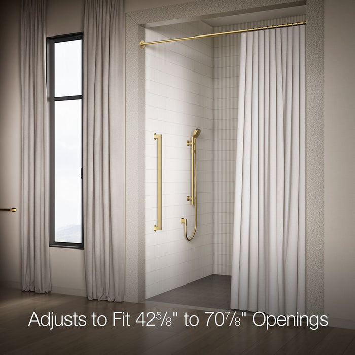 KOHLER K-33810 Elate Shower rod, vibrant brushed moderne brass - view 3