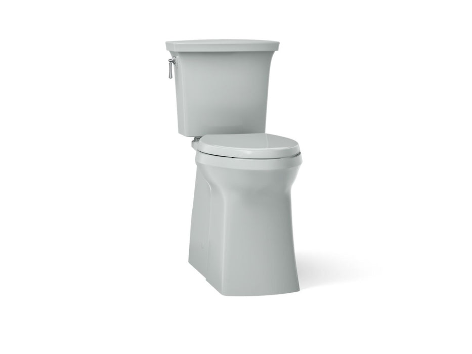 KOHLER K-33813 Corbelle Tall two-piece elongated toilet with skirted trapway, 1.28 gpf, ice grey