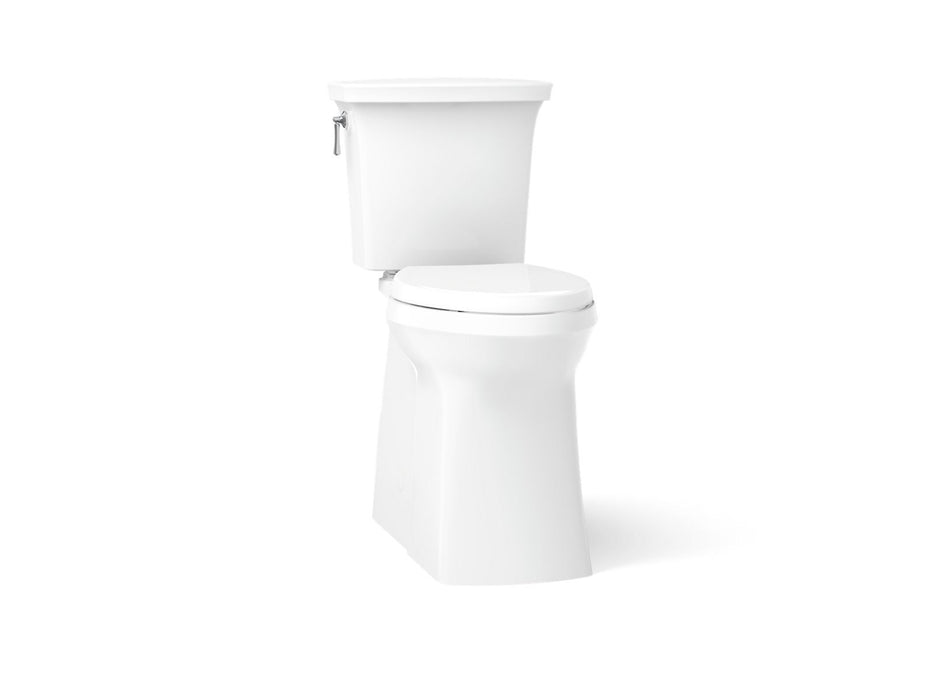 KOHLER K-33813 Corbelle Tall two-piece elongated toilet with skirted trapway, 1.28 gpf, white