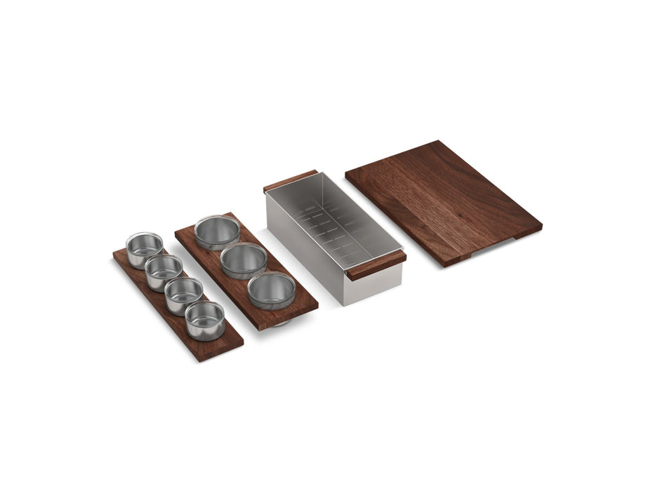 KOHLER K-34542-WAL Synthos Four-piece workstation sink accessory set, default title
