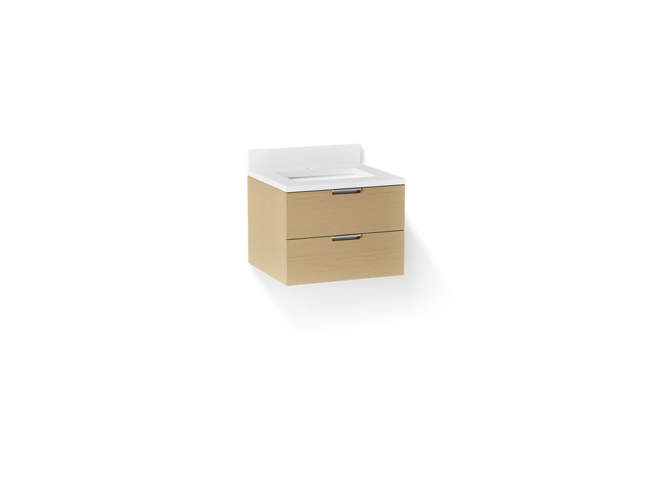 KOHLER K-34653 Maxstow 24" wall-hung bathroom vanity cabinet with sink and quartz top