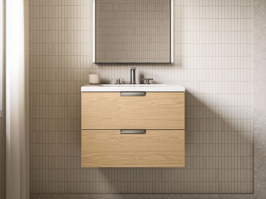 KOHLER K-34653 Maxstow 24" wall-hung bathroom vanity cabinet with sink and quartz top
