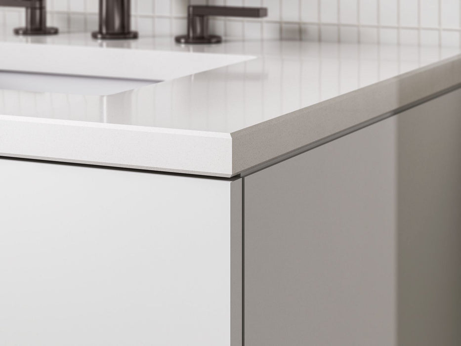 KOHLER K-34653 Maxstow 24" wall-hung bathroom vanity cabinet with sink and quartz top