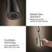 KOHLER K-34906 Elate Pull-down Kitchen Sink Faucet with Two-function Sprayhead, Matte Black - Detail image of a product featu