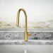 KOHLER K-34906 Elate Pull-down Kitchen Sink Faucet with Two-function Sprayhead, Vibrant Brushed Moderne Brass - image focused