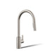 KOHLER K-34906 Elate Pull-down Kitchen Sink Faucet with Two-function Sprayhead, Vibrant Stainless - 3/4 view of product