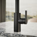 KOHLER K-34908 Elate Single-handle Bar Sink Faucet, Matte Black - close-up view of product detail function