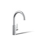 KOHLER K-34908 Elate Single-handle Bar Sink Faucet, Polished Chrome - 3/4 view of product