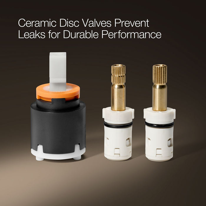 KOHLER K-34908 Elate Single-handle Bar Sink Faucet, Vibrant Brushed Moderne Brass - Detail image of a product valve feature