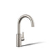 KOHLER K-34908 Elate Single-handle Bar Sink Faucet, Vibrant Stainless - 3/4 view of product