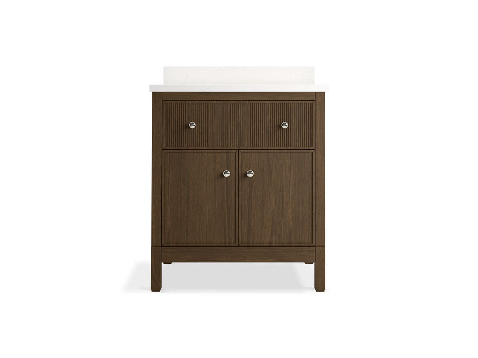 KOHLER K-35019 Malin by Studio McGee 30" bathroom vanity cabinet with sink and quartz top