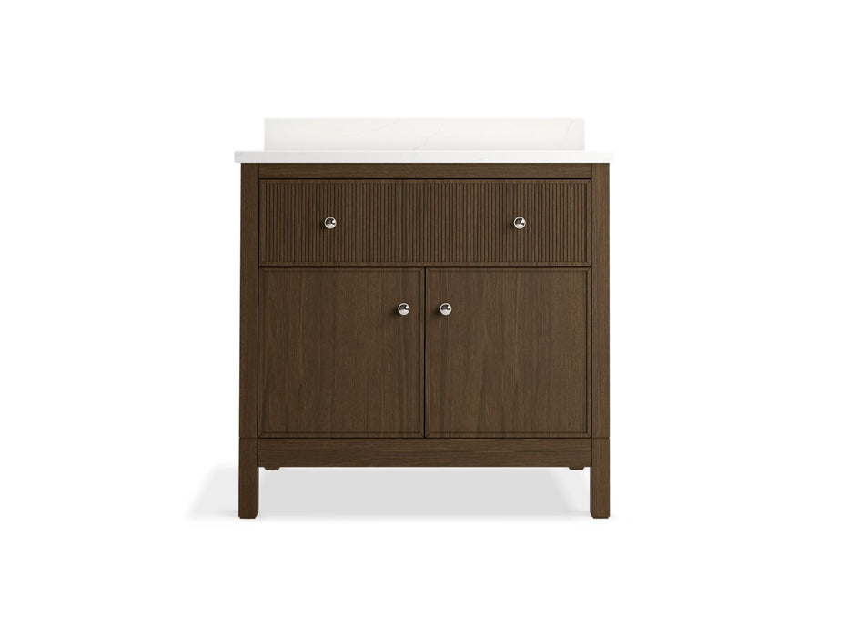 KOHLER K-35020 Malin by Studio McGee 36" bathroom vanity cabinet with sink and quartz top
