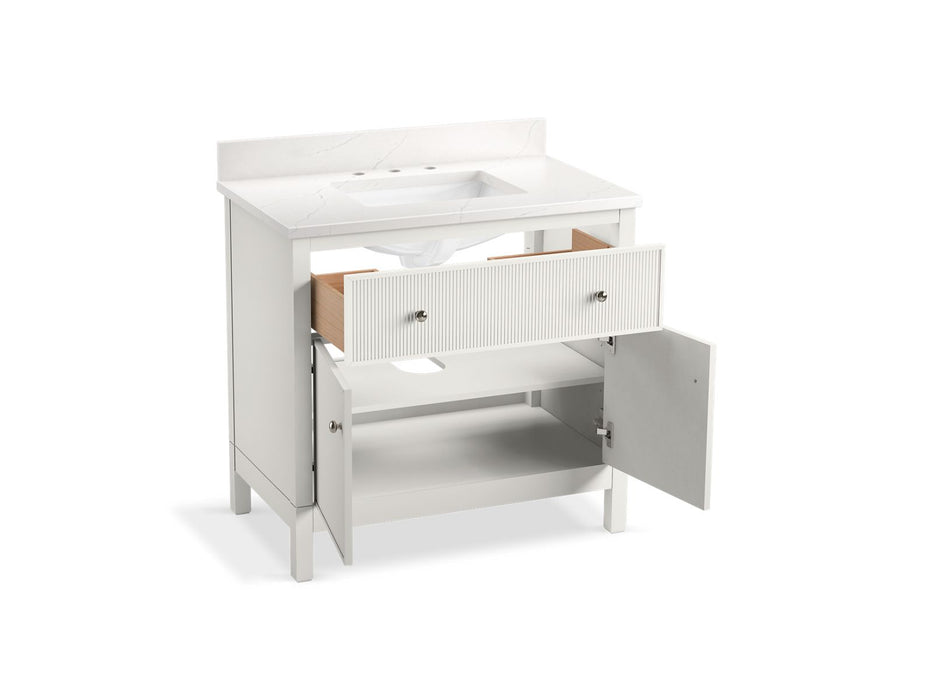 KOHLER K-35020 Malin by Studio McGee 36" bathroom vanity cabinet with sink and quartz top