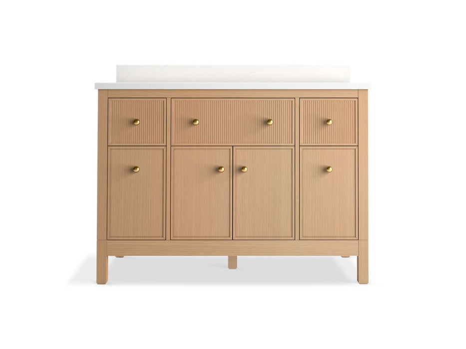 KOHLER K-35021 Malin by Studio McGee 48" bathroom vanity cabinet with sink and quartz top