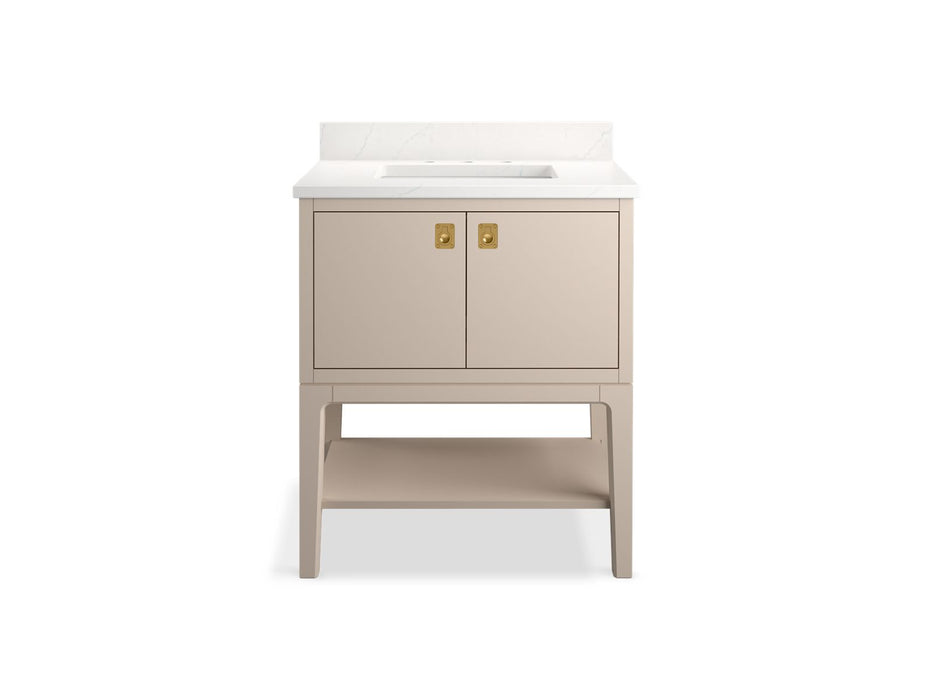 KOHLER K-35025 Seagrove by Studio McGee 30" bathroom vanity cabinet with sink and quartz top