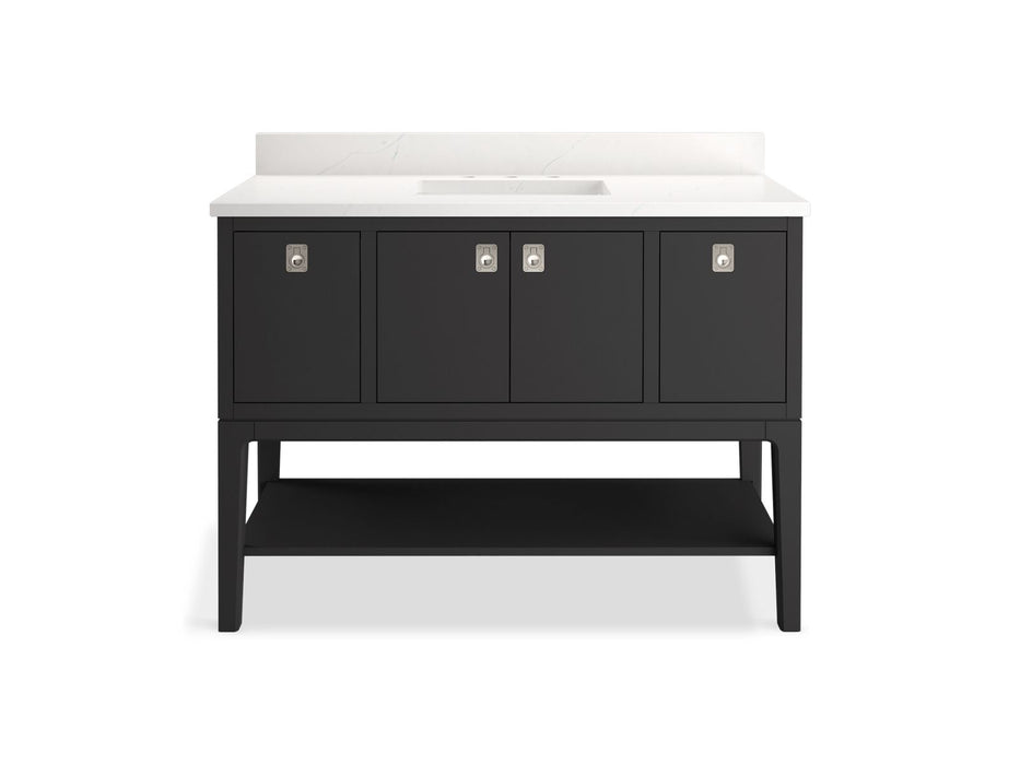 KOHLER K-35027 Seagrove by Studio McGee 48" bathroom vanity cabinet with sink and quartz top