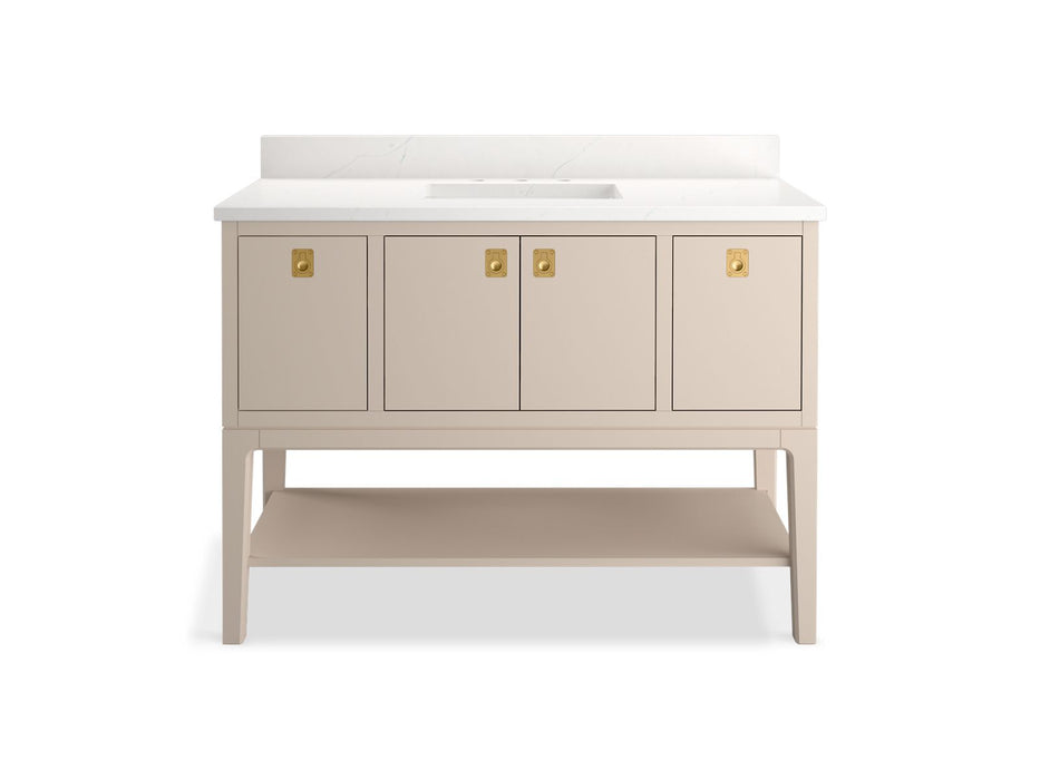 KOHLER K-35027 Seagrove by Studio McGee 48" bathroom vanity cabinet with sink and quartz top