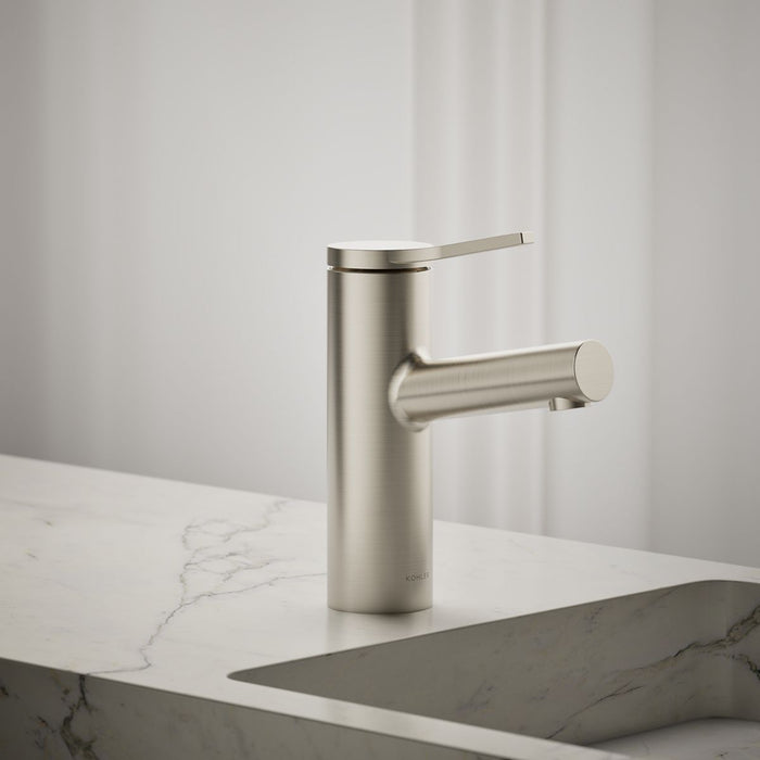 KOHLER K-35048-4 Elate Single-handle bathroom sink faucet, 1.2 gpm, vibrant brushed nickel - view 3