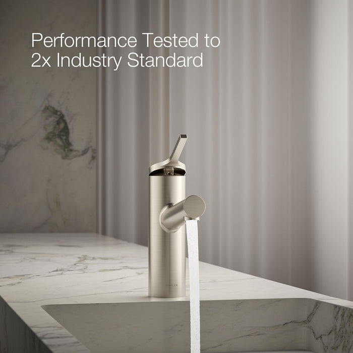 KOHLER K-35048-4N Elate Single-handle bathroom sink faucet, 0.5 gpm, vibrant brushed nickel - view 2