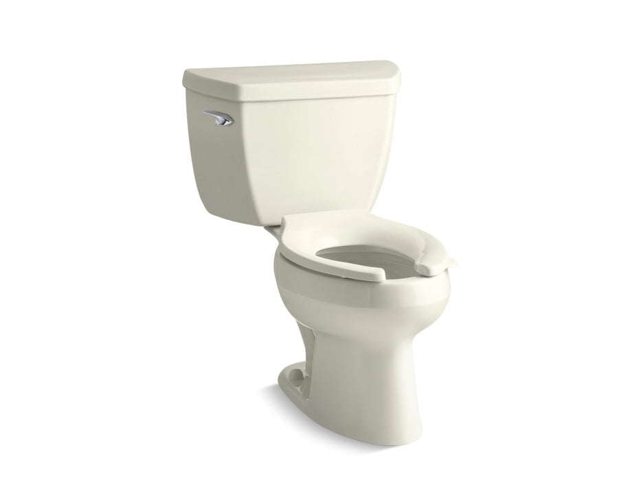 KOHLER K-3505-T Wellworth Two-piece elongated toilet, 1.6 gpf, biscuit