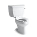 KOHLER K-3505-TR Wellworth Two-piece elongated toilet, 1.6 gpf, white
