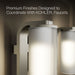 KOHLER K-35114-SC02 Parallel Two-light Sconce, Brushed Nickel - close-up view of product detail